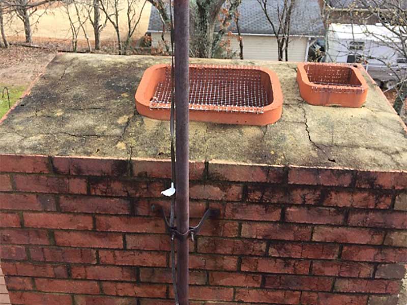 Chimney Cap Installation Before